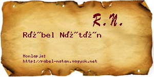 Rábel Nátán névjegykártya